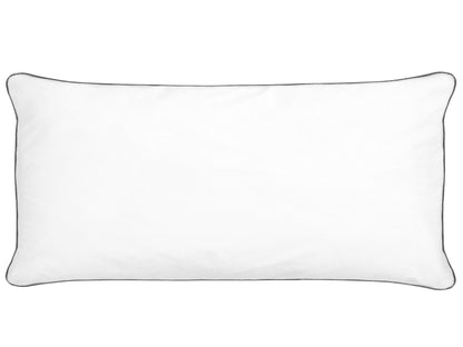 Japara Cotton Pillow 40 x 80 White High Profile Satin Piping