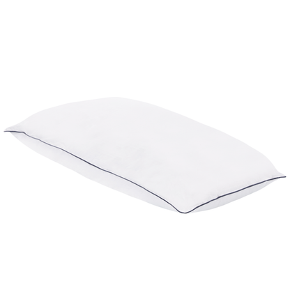 Japara Cotton Pillow 40 x 80 White High Profile Satin Piping