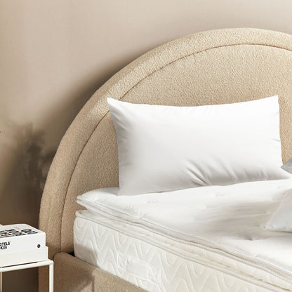 Microfibre Bed Pillow 40 x 80cm White Soft High Profile