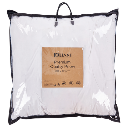 Pillow 80 x 80 White Japara Cotton Microfibre Fill