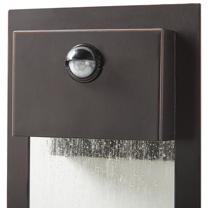 Black Outdoor LED Wall Light Sconce With Motion Sensor