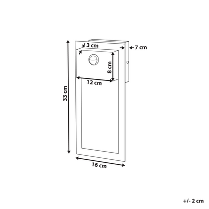 Black Outdoor LED Wall Light Sconce With Motion Sensor