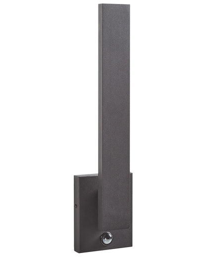 Outdoor LED Wall Light With Motion Sensor Matte Black Sconce Iron Aluminium Modern Patio Garden