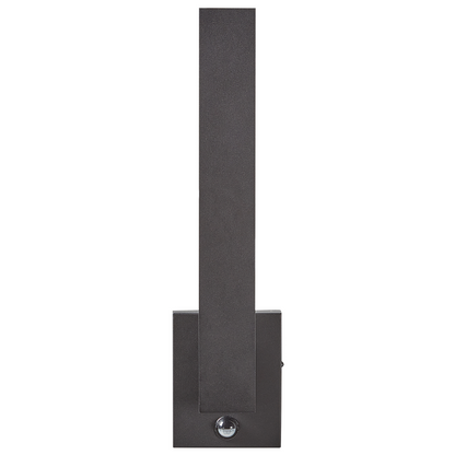Outdoor LED Wall Light With Motion Sensor Matte Black Sconce Iron Aluminium Modern Patio Garden