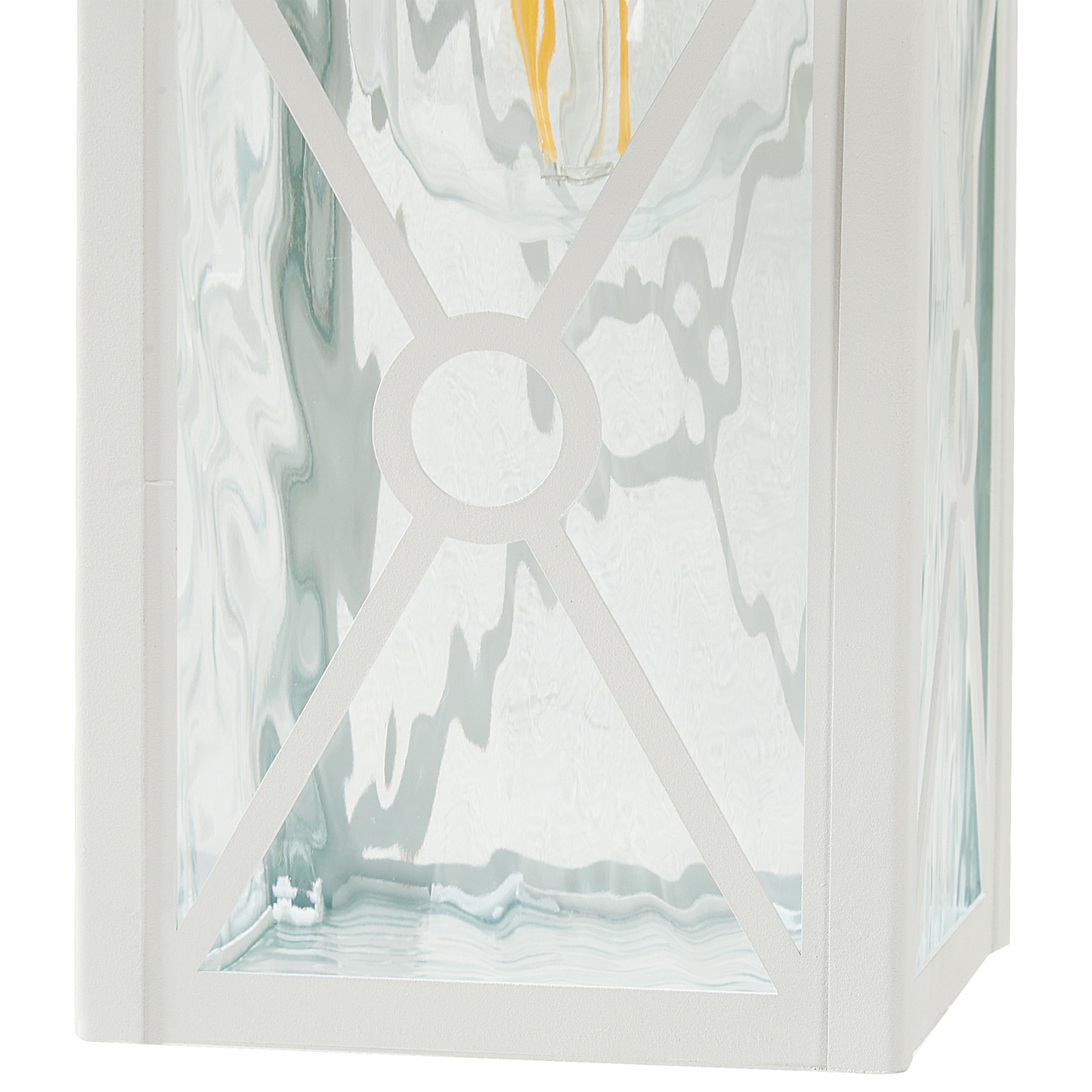 Outdoor Wall Light Matte White Lantern Sconce