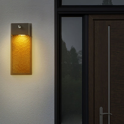 Outdoor LED Wall Light 40cm Grey Iron Glass Motion Sensor Retro Design Warm White