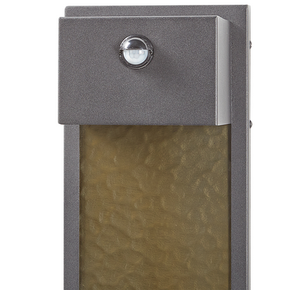 Outdoor LED Wall Light 40cm Grey Iron Glass Motion Sensor Retro Design Warm White