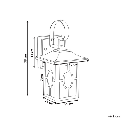 Matte Outdoor Wall Light Brown Sconce E27 Iron Glass Traditional Patio Garden