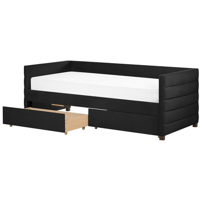Velvet Daybed EU Single 90 x 200 With Drawers