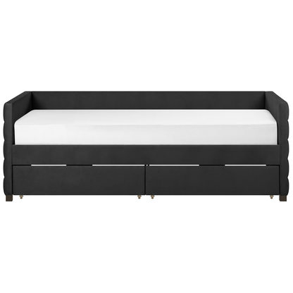 Velvet Daybed EU Single 90 x 200 With Drawers