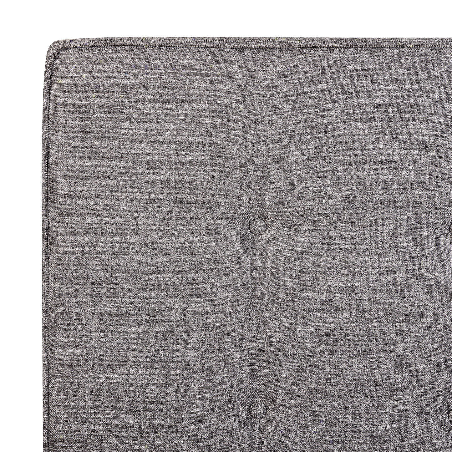 Grey Upholstered Bed Frame 90 x 200 Tufted Headboard