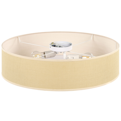 Ceiling Lamp Natural Paper Wicker 60cm Flush Mount Boho