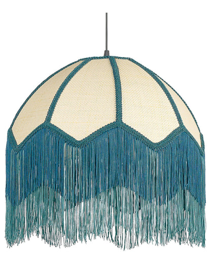 Nostalgia Lights Pendant Lamp Blue Paper Fringe Tassels 182cm
