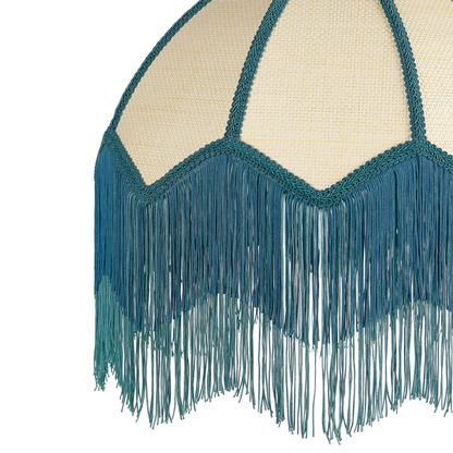 Nostalgia Lights Pendant Lamp Blue Paper Fringe Tassels 182cm