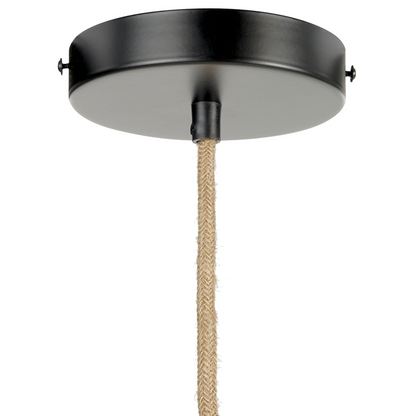 ThreeTier Paper Shade Pendant Lamp Natural Green Jute Cord
