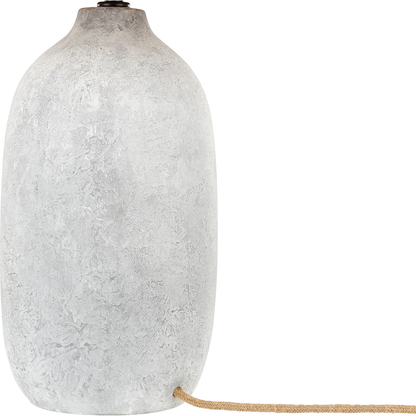 Table Lamp Grey Ceramic 56cm Natural Paper Cone Shade Bedside Living Room Bedroom Lighting