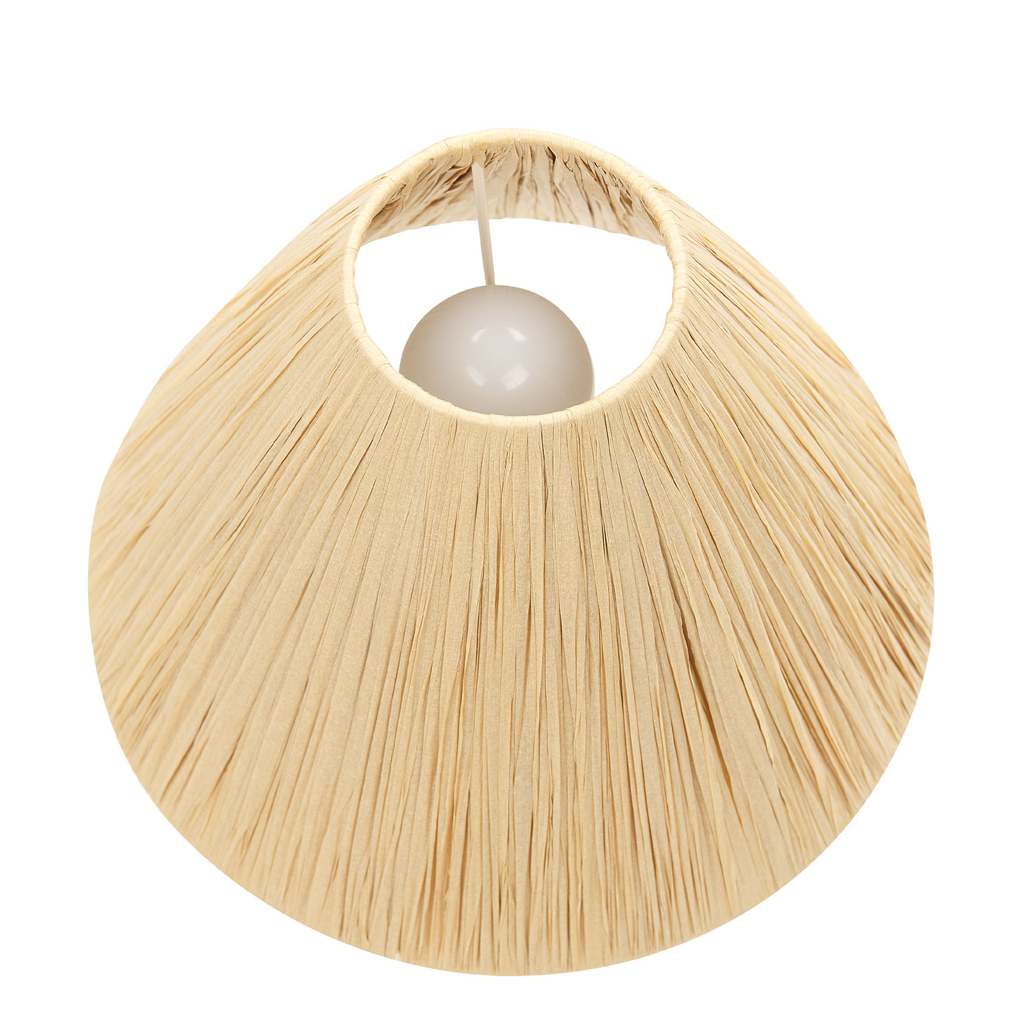 White Ceramic Table Lamp With Natural Paper Shade