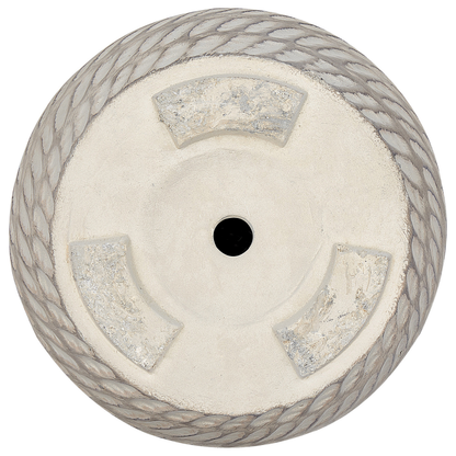 Fibre Clay Plant Pot 19cm Beige Taupe Embossed