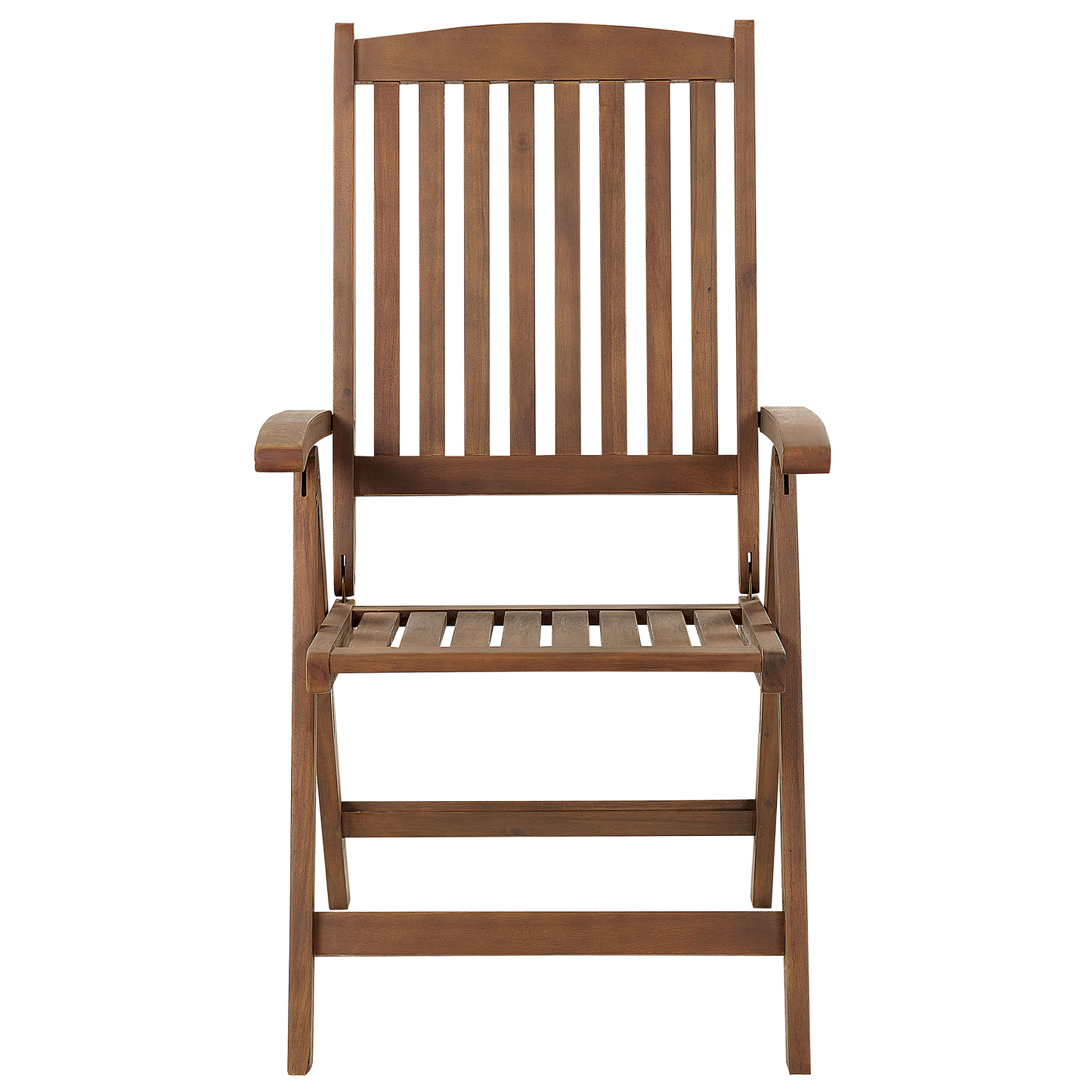 Garden Chair Dark Acacia Wood Adjustable Foldable Armrests