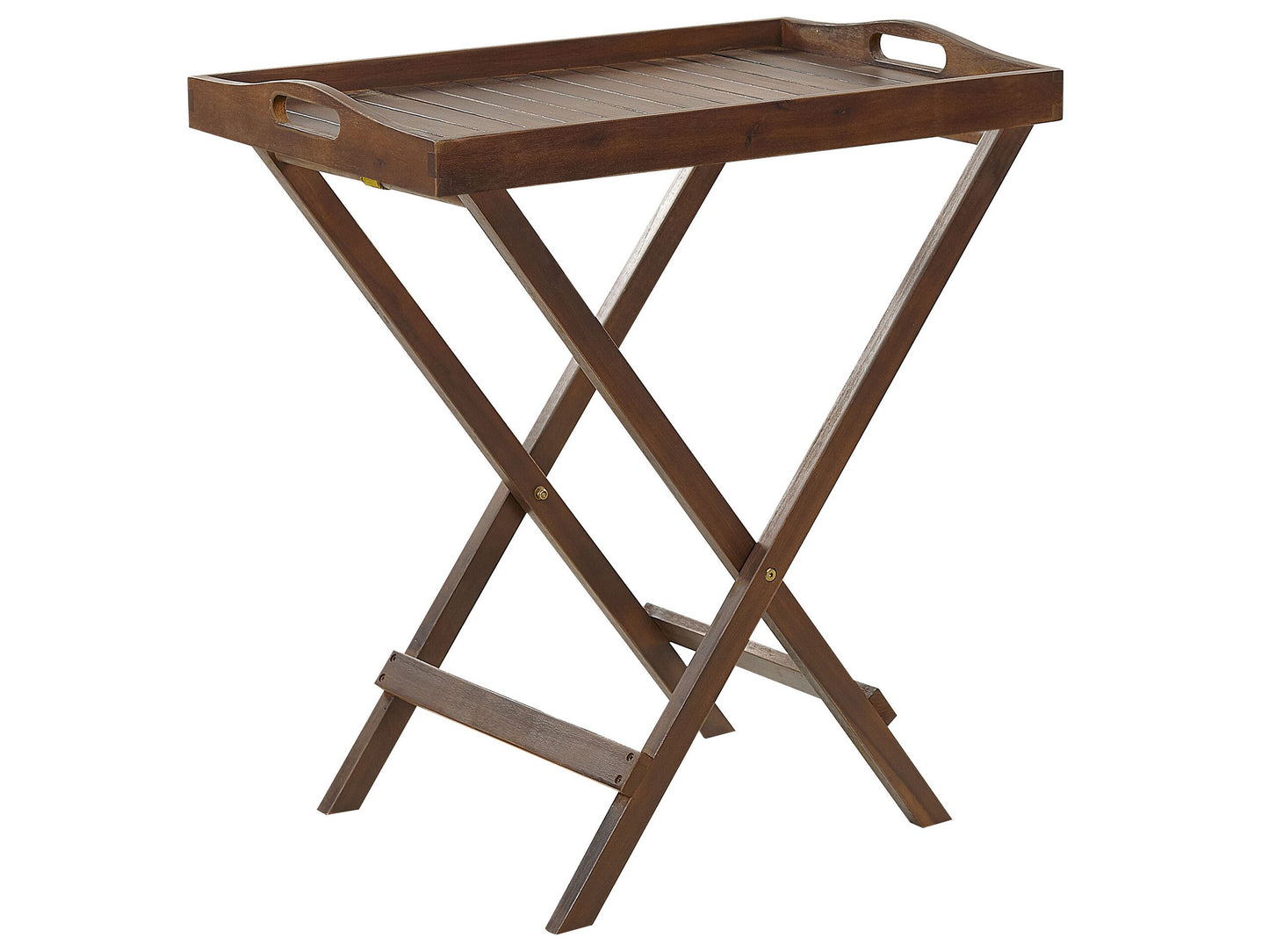 Arden Oak Tray Table Dark Acacia 68 x 45cm Removable Top Foldable