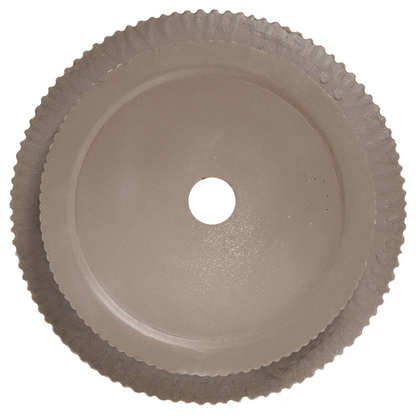 Taupe Fibre Clay Flower Planter 30cm Square Garden Pot With Drainage Holes Vertical Rib Finish Outdoor Patio