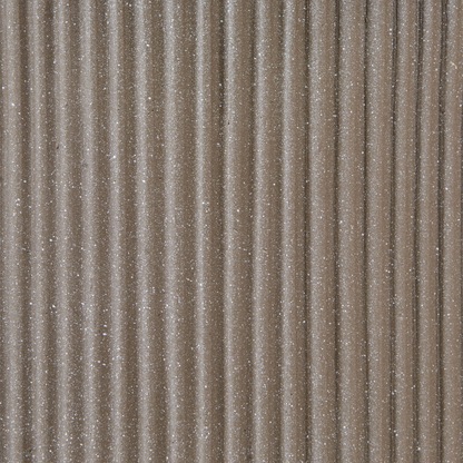 Taupe Fibre Clay Flower Planter 30cm Square Garden Pot With Drainage Holes Vertical Rib Finish Outdoor Patio