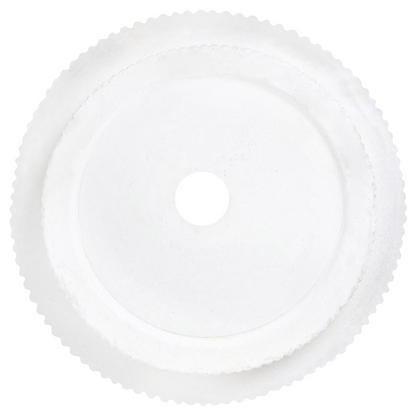 White Fibre Clay Flower Planter 24cm Square Pot Drainage Hole Vertical Rib Finish