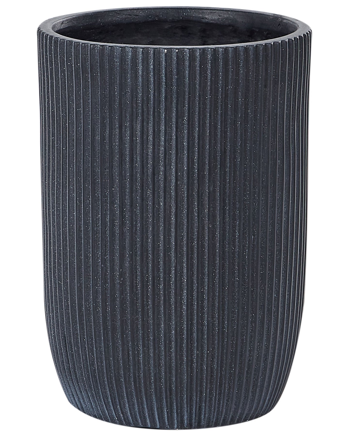 Verdure Fibre Clay Flower Planter 25 x 25 x 38cm Vertical Rib GoldenBrown