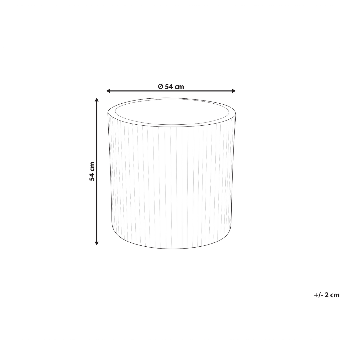 Graphite Grey Outdoor Plant Pot 55cm Ribbed UV Resistant