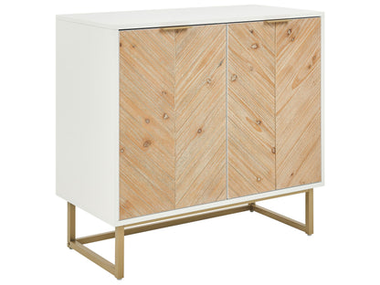 BrandName Scandinavian Sideboard White And Light Wood 2 Door