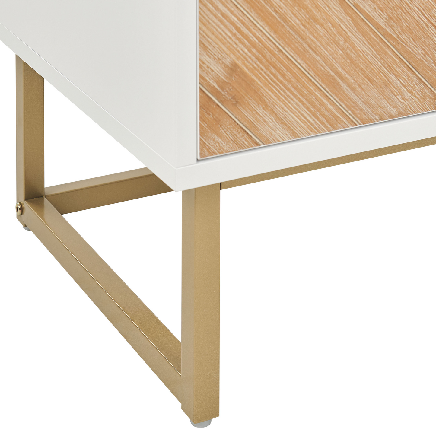 BrandName Scandinavian Sideboard White And Light Wood 2 Door