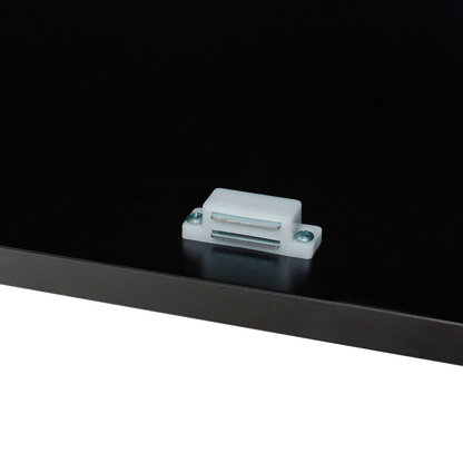 Nordic Living Sideboard Black And Light Wood 2 Door Shelves