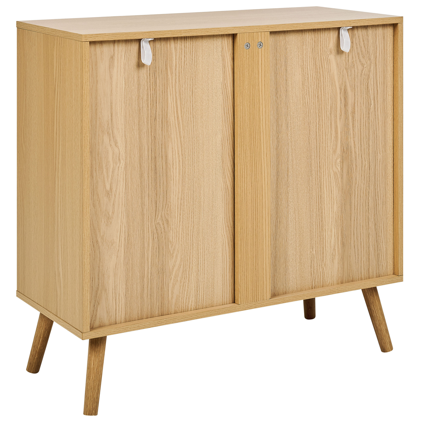 Light Brown Rattan Sideboard Two Door Storage Cabinet
