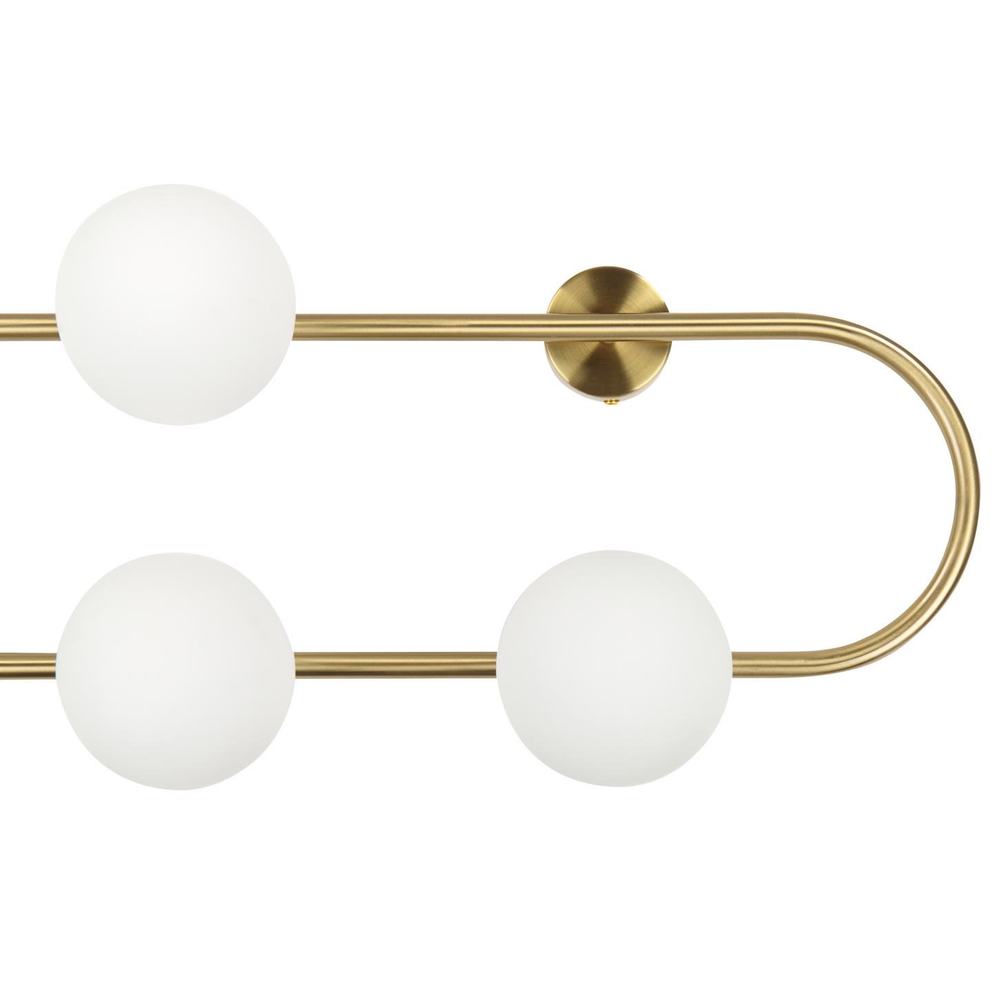 Wall Lamp Gold Ring 4 Lights Glass Shades 70cm Modern