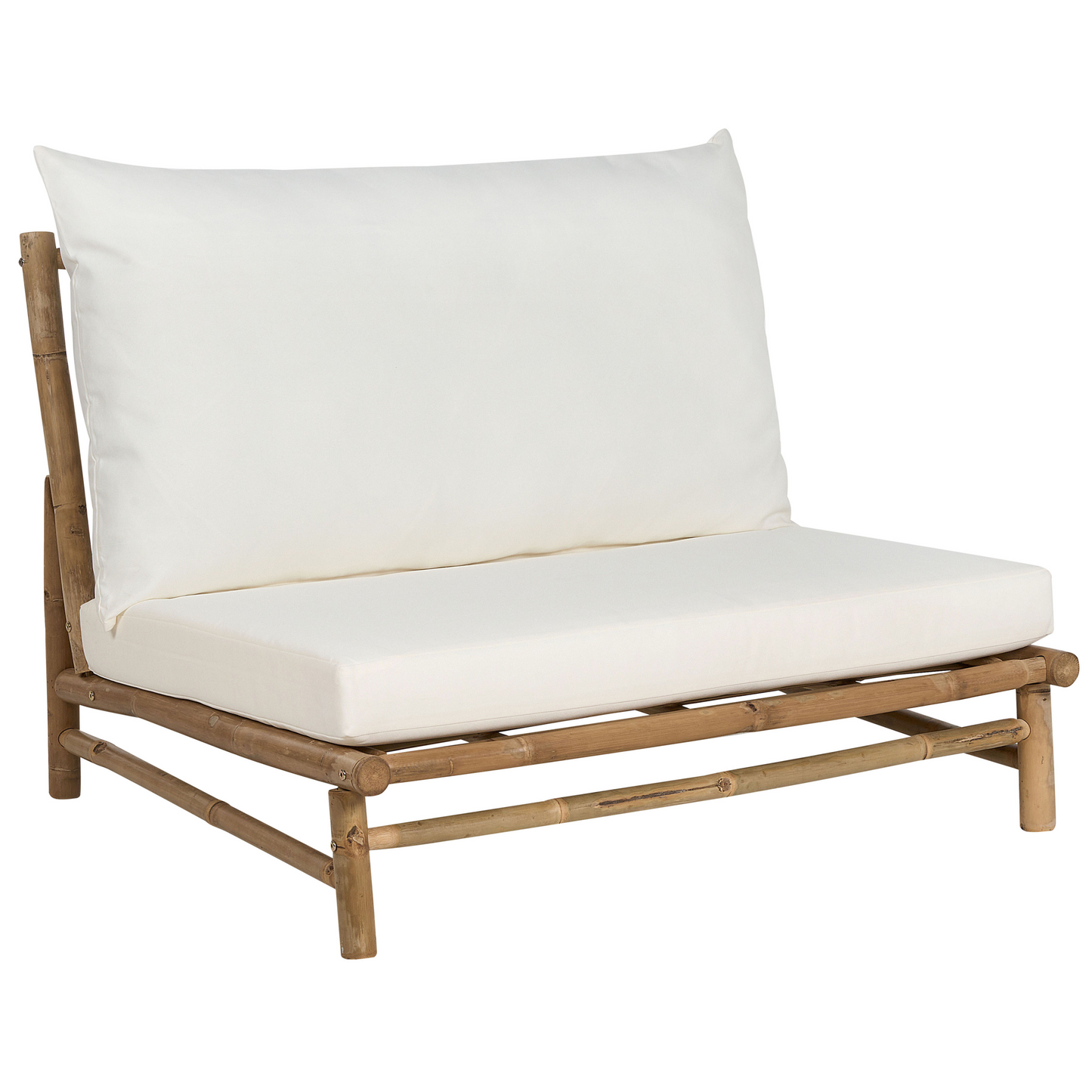 Lounge Set 2 Seater With Coffee Table Light Brown Cushions