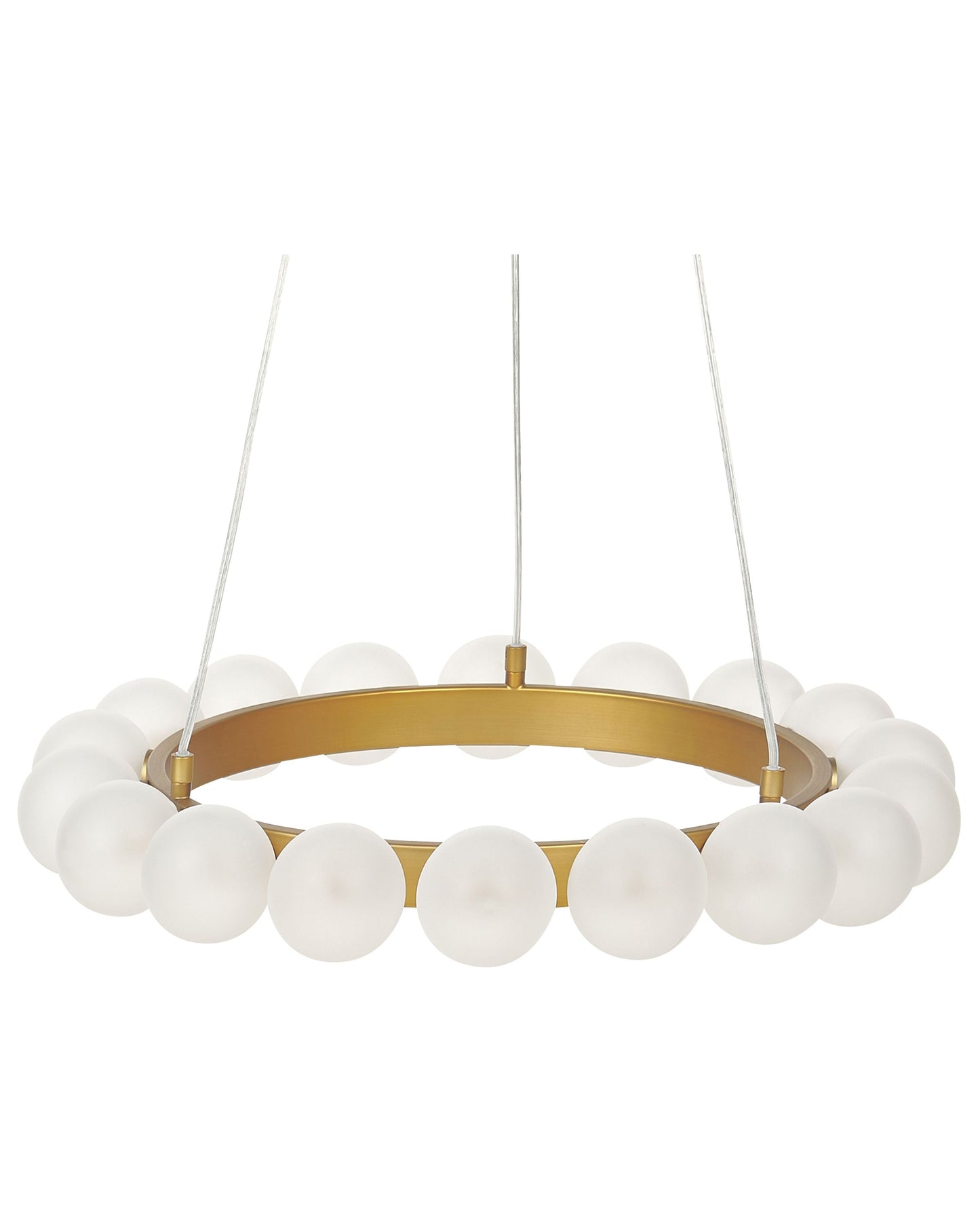 Pendant Lamp Gold Iron Glass Shade 18 Light Modern Glamour Living Room Dining