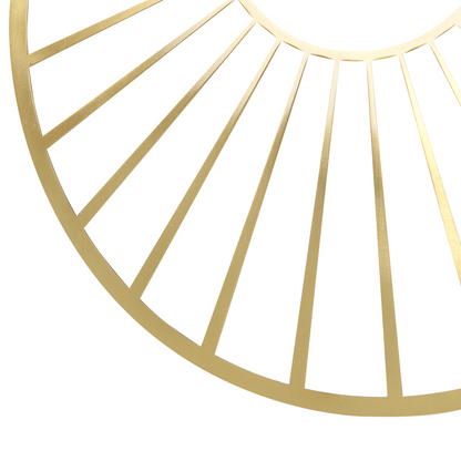 NovaLux Gold Pendant Lamp With Light Wood Accents Round Glass Shade