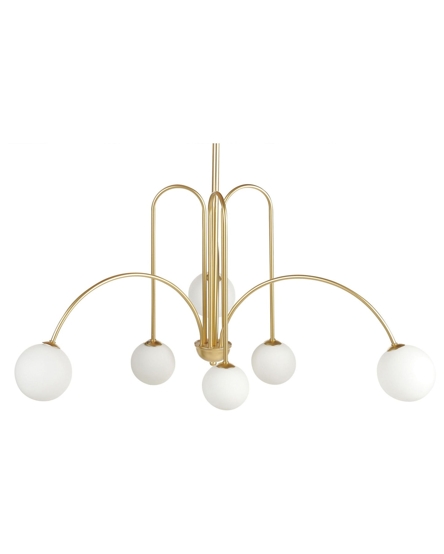 Gold Glass Shade Pendant Chandelier Lamp Modern Glamour