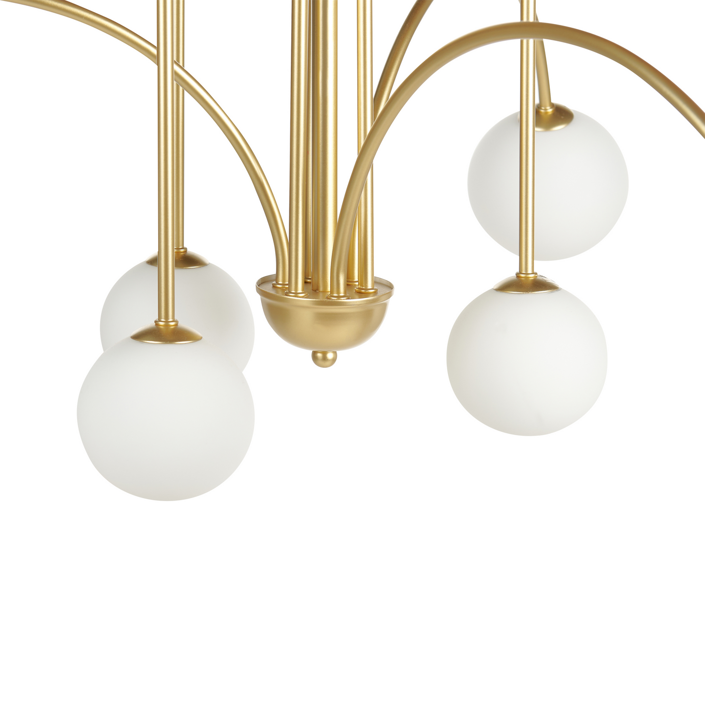 Gold Glass Shade Pendant Chandelier Lamp Modern Glamour