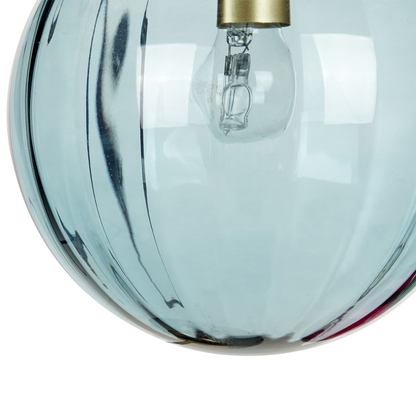 Pendant Lamp Multicolour Glass Iron Three-Light