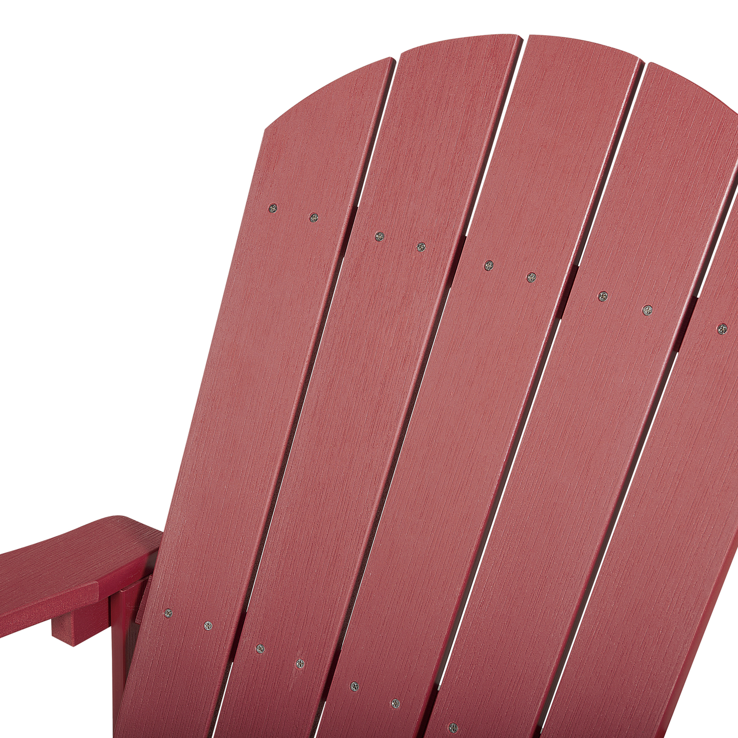 Garden Rocking Chair Red Plastic Wood Slatted Classic Design