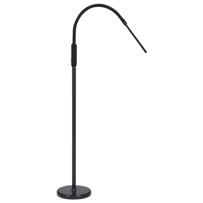 3 In 1 Floor LED Lamp Black Metal With Touch Dimming And Modern Industrial Style