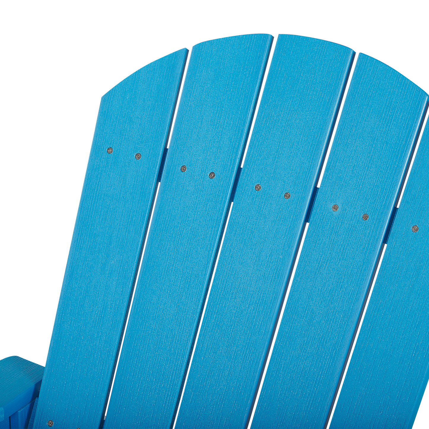 Garden Rocking Chair Blue Faux Wood Slatted Outdoor