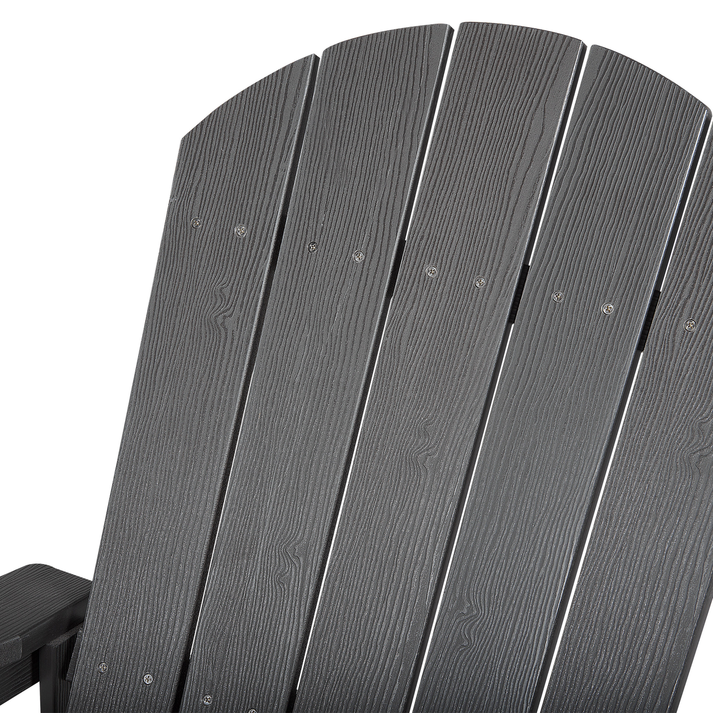 Garden Rocking Chair Dark Grey Plastic Wood Slatted