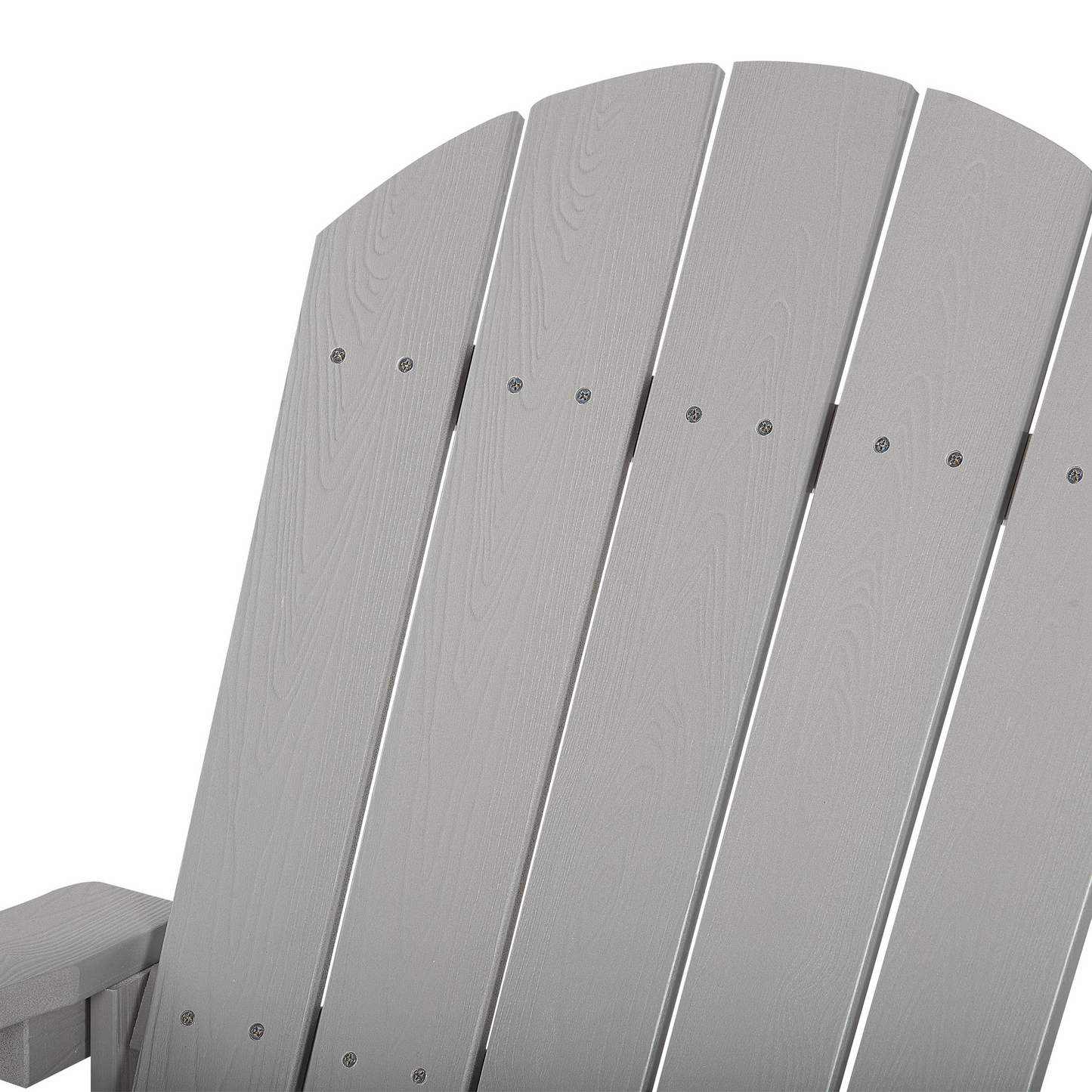 Garden Rocking Chair Light Grey Faux Wood Slatted Outdoor