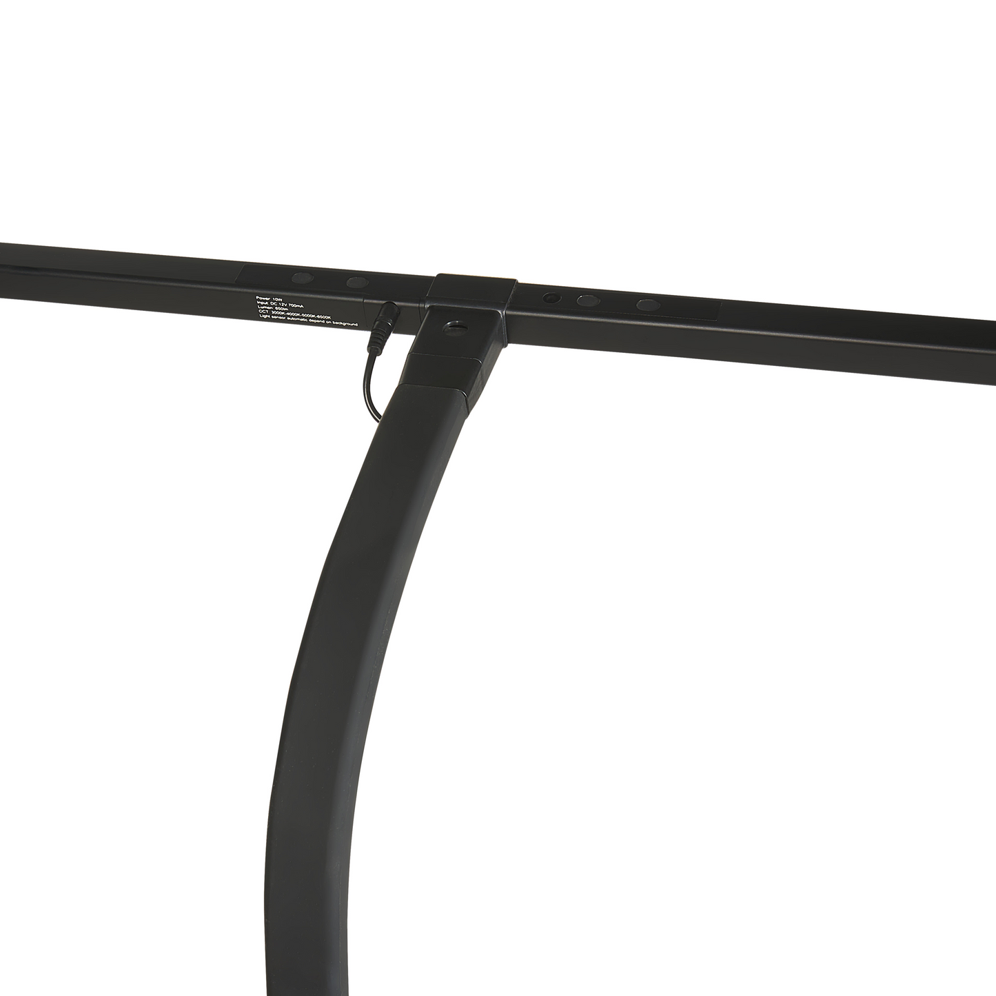 Desk LED Clamp Lamp Black Aluminum 68cm Dimmable Sensor