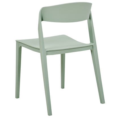 Mint Green Stackable Armless Dining Chairs Set of 2