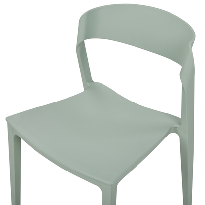 Mint Green Stackable Armless Dining Chairs Set of 2