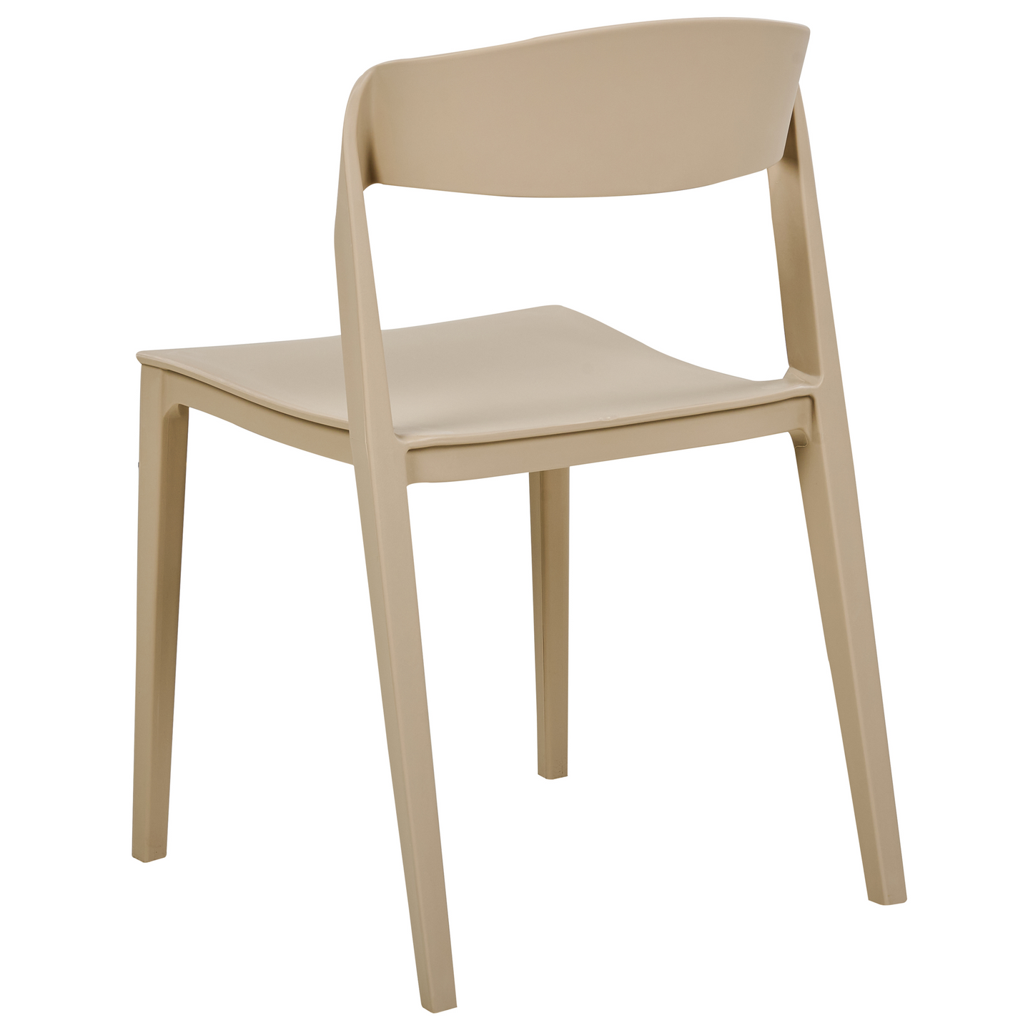 Beige Stackable Armless Dining Chairs Set Of 2 Contemporary Modern