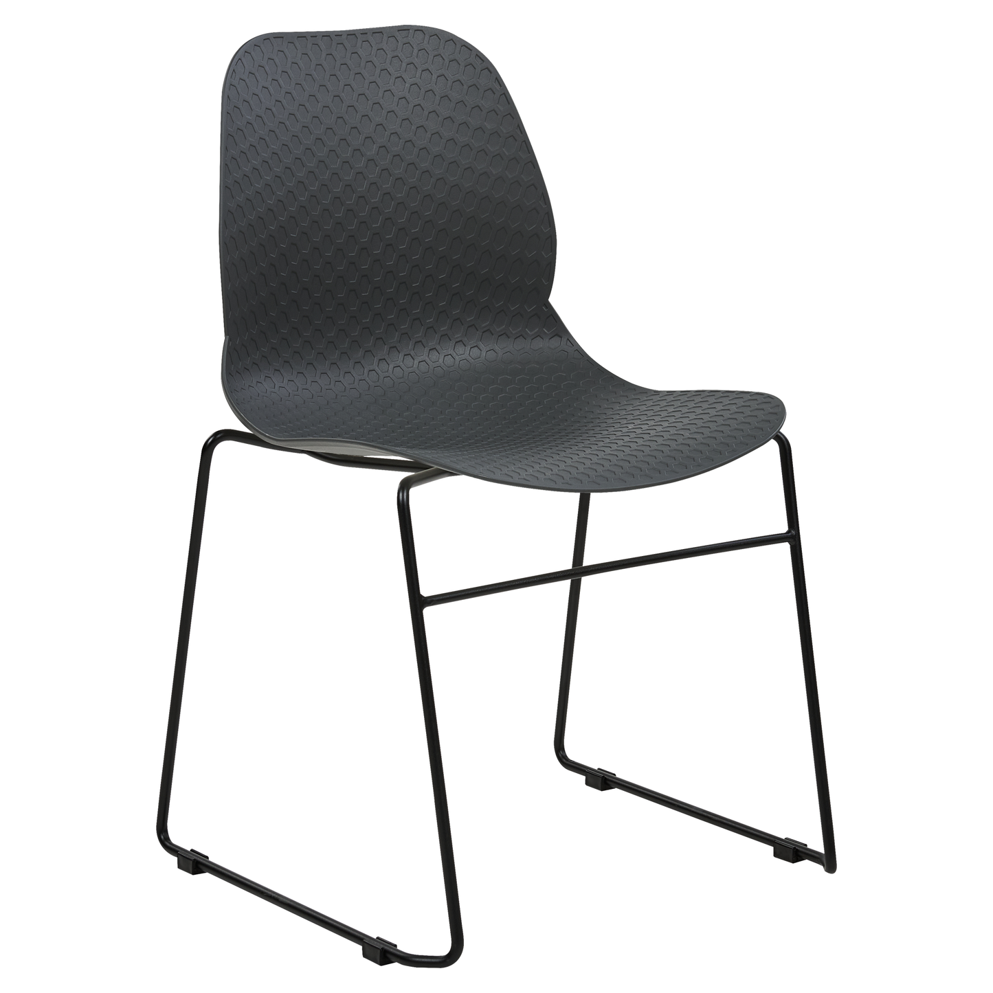 Grey Stackable Conference Chairs Armless 4 Pack